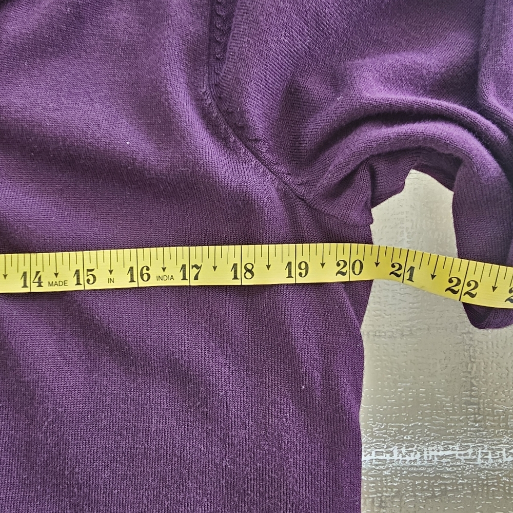 Elementz Woman's Purple Velvet Ruffle Cardigan Sweater XL Romantic Gothic Retro - Picture 7 of 13